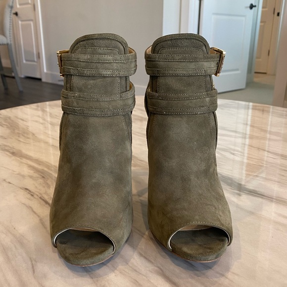 Michael Kors Blaze Suede Open-Toe Bootie - Picture 3 of 6